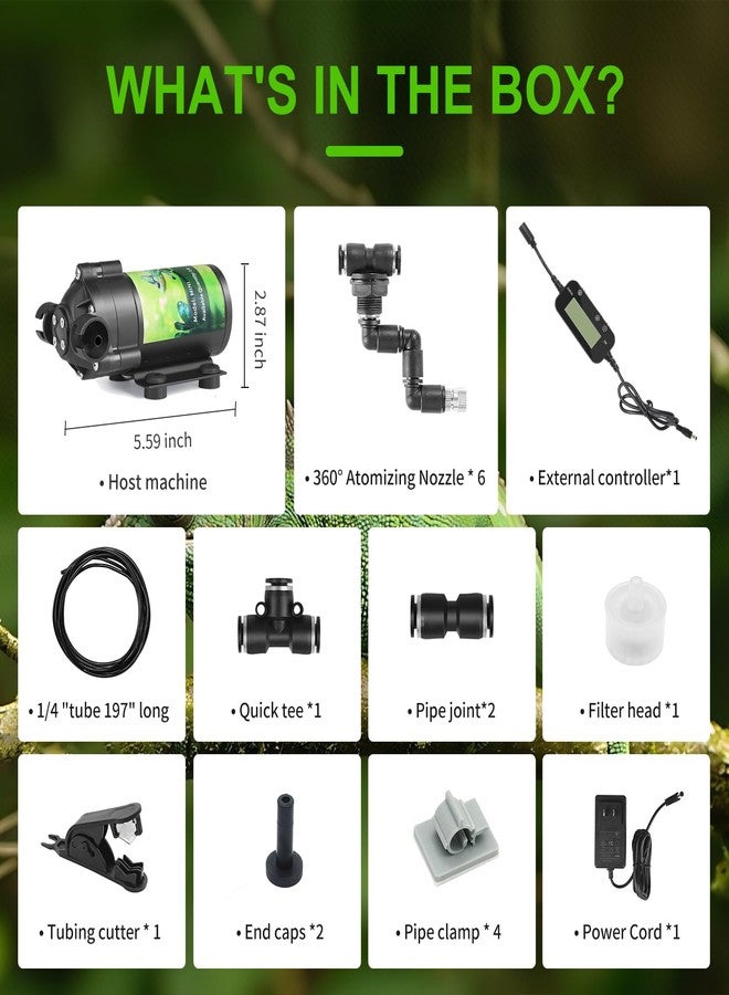 DAOTAILI Reptile Mister System, External Timer & 360° Adjustable Nozzle, Humidifier for Reptiles, Amphibians, Rainforest Plants and Aquariums - Image 5